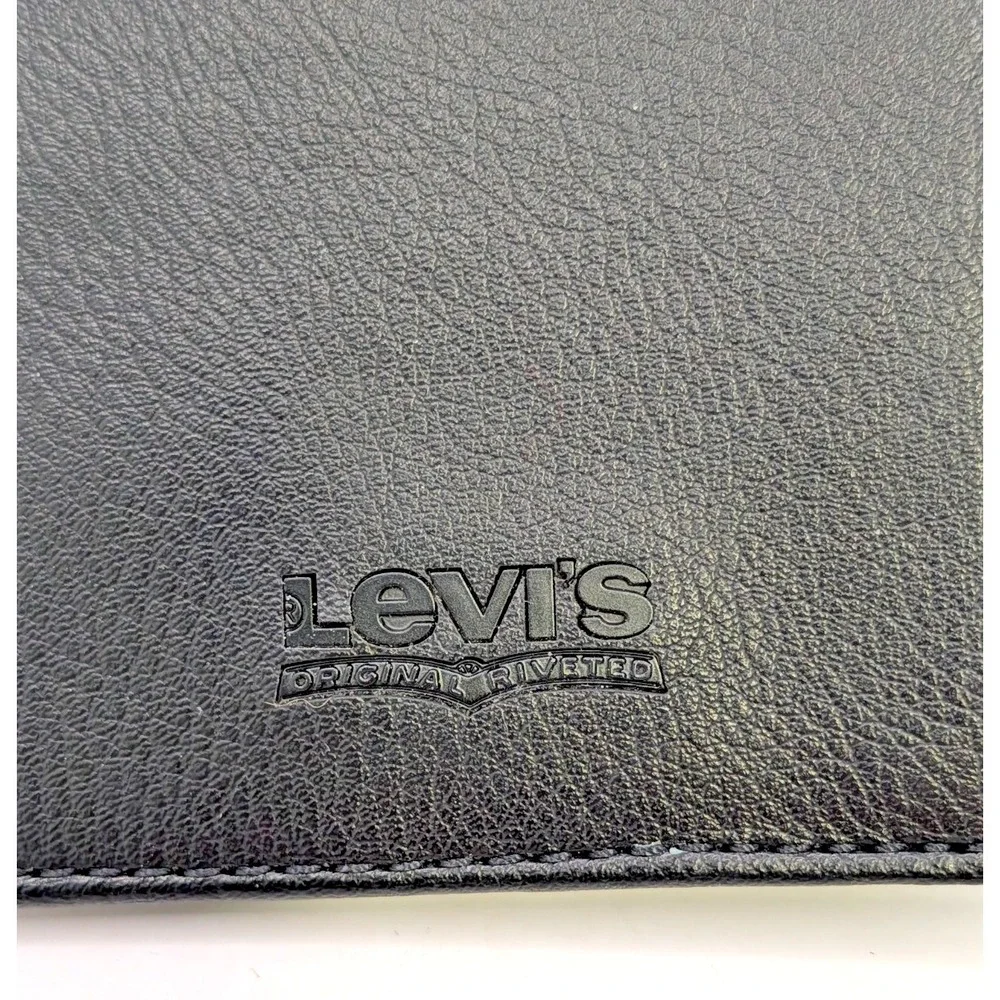 Levi's Men's Wallet RN129919 with RFID 31LP220043 Black Brand New Metal Tin